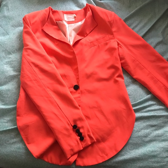 Lush | Jackets & Coats | Lush Womens Medium Neon Orange Blazer With ...